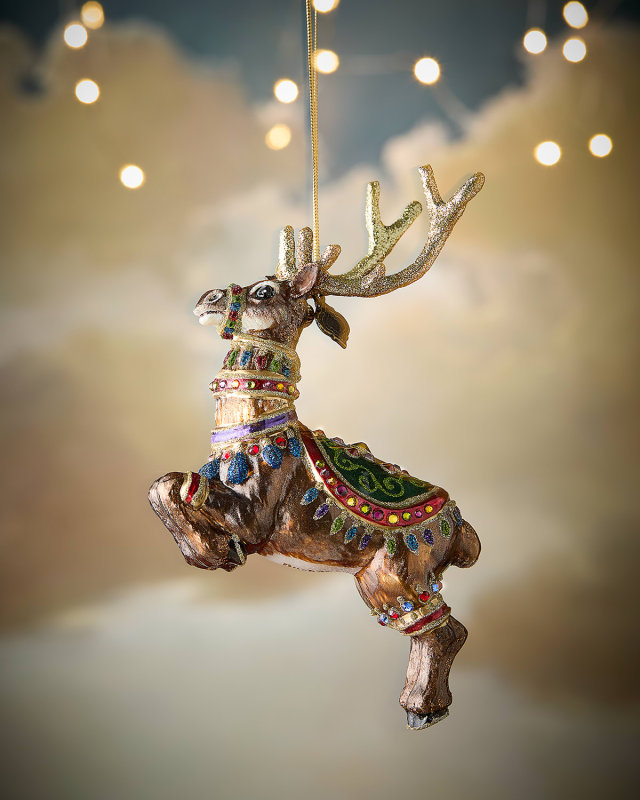 Dash Reindeer Swarovski Crystal Ornament